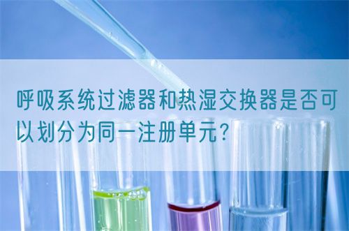 呼吸系統(tǒng)過濾器和熱濕交換器是否可以劃分為同一注冊單元？(圖1)